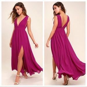 Lulus Heavenly Hues Maxi Dress - Magenta